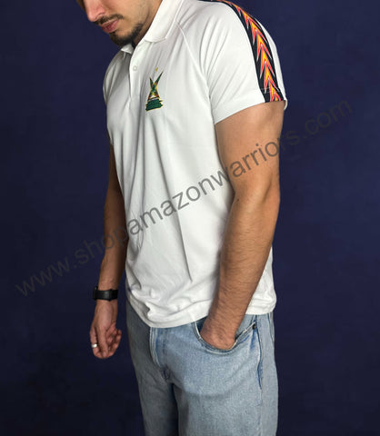 2025 Official Guyana Amazon Warriors White Polo Shirt